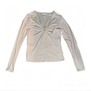 Elegant Cream Long Sleeve Top